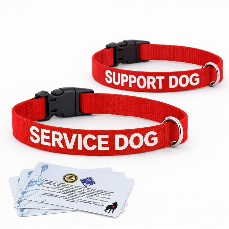 Service Dog Collar & Emotional Support Animal (ESA) Collar with Metal ID Tag + 3 Information Cards – Adjustable Heavy-Duty Nylon | ALL ACCESS CANINE Service Dog (collar only) XS (8-12") - PawsPlanet Australia