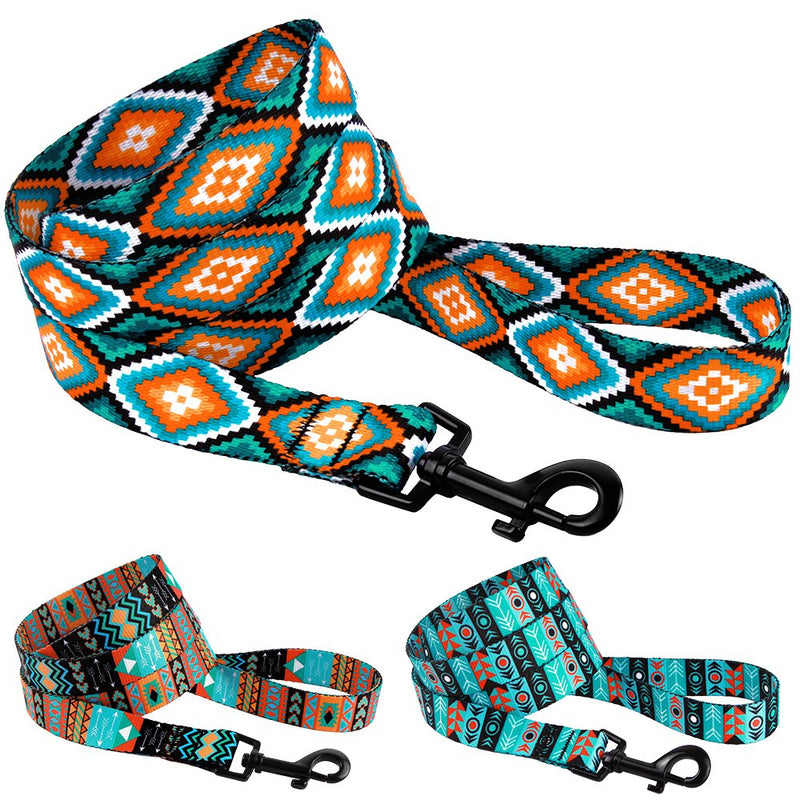 CollarDirect Nylon Dog Leash 5ft Tribal Pattern Durable Walking Pet Leashes for Dogs Small Medium Large Puppy (Pattern 3, S) Pattern 3 - PawsPlanet Australia