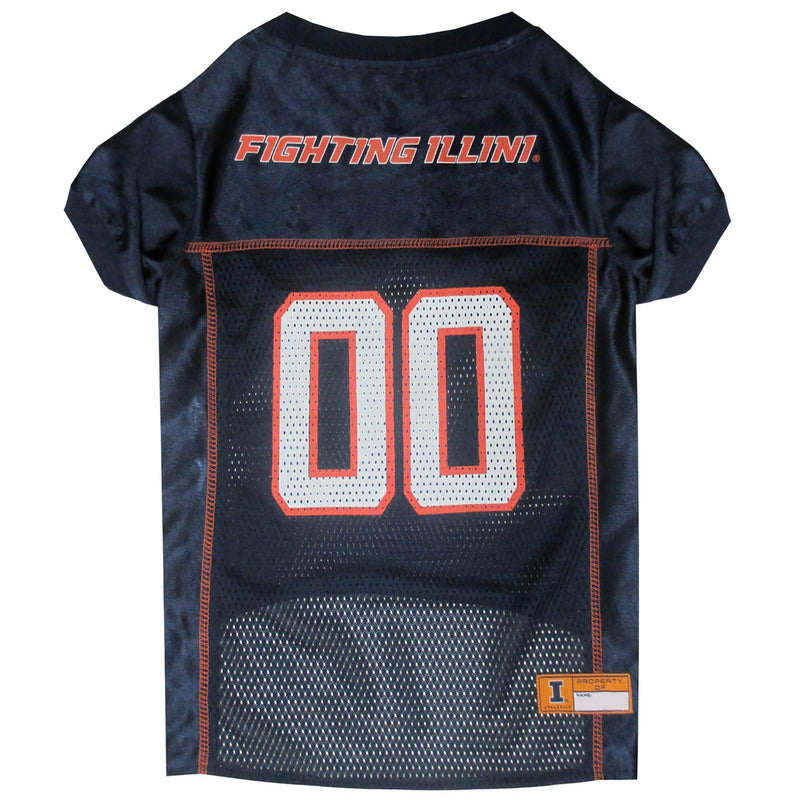 Pets First NCAA College Illinois Fighting Illini Mesh Jersey for Dogs & Cats, XX-Large. Licensed Dog Jersey with Your Favorite Football/Basketball College Team