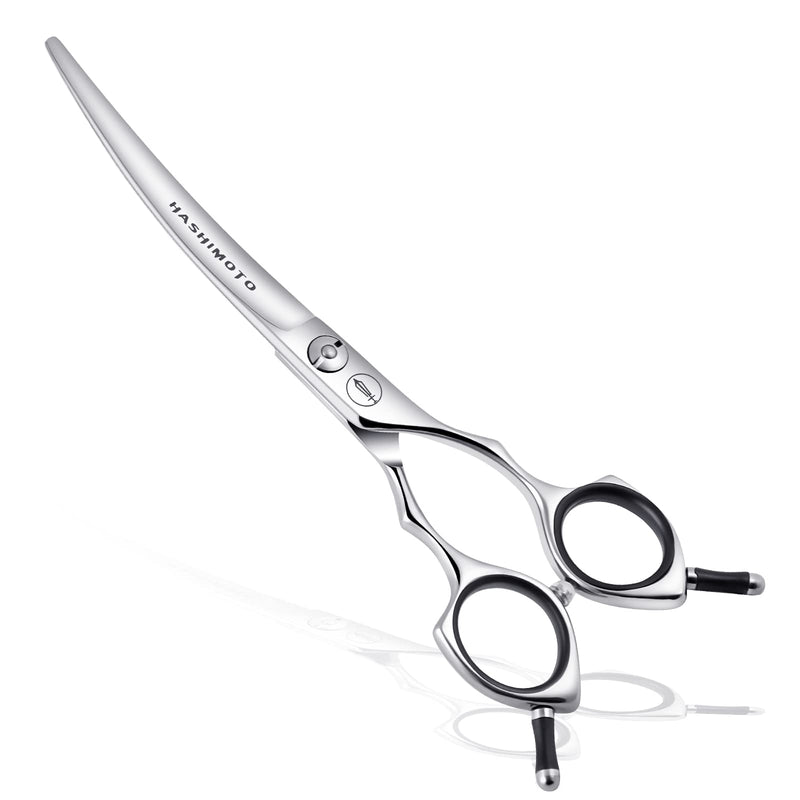 HASHIMOTO Dog Grooming Scissors, Curved Scissors for Dog Grooming, 6.5 inch, 30 Degree of Curved Blade,Light Weight, Pet Shears for Trimming Face and Paws. 6.5" - PawsPlanet Australia