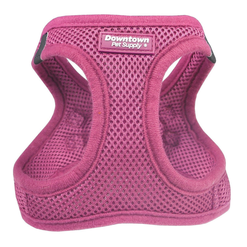 Downtown Pet Supply - Dog Harness for Small, Medium and Large Dogs No-Pull - Step in Dog Harness - Padded Mesh Fabric Dog Vest with Reflective Trim, Velcro and Buckle Straps Pink - PawsPlanet Australia