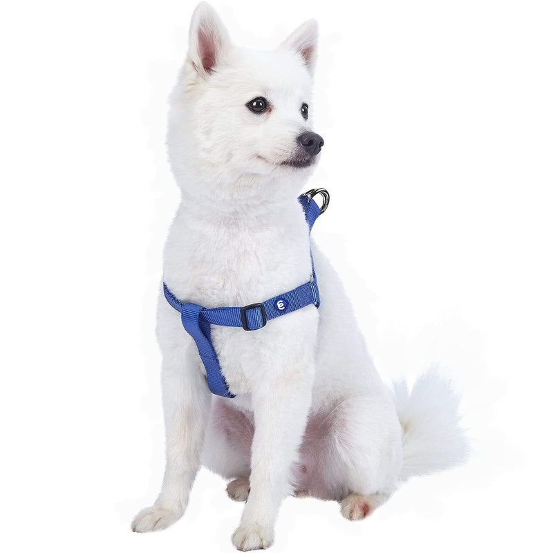 Blueberry Pet Essentials Step-in Dog Harness, Small Size | Adjustable Marina Blue Vest | Classic Solid Nylon for Boy & Girl Dogs, Chest Girth 16.5" - 21.5" - PawsPlanet Australia