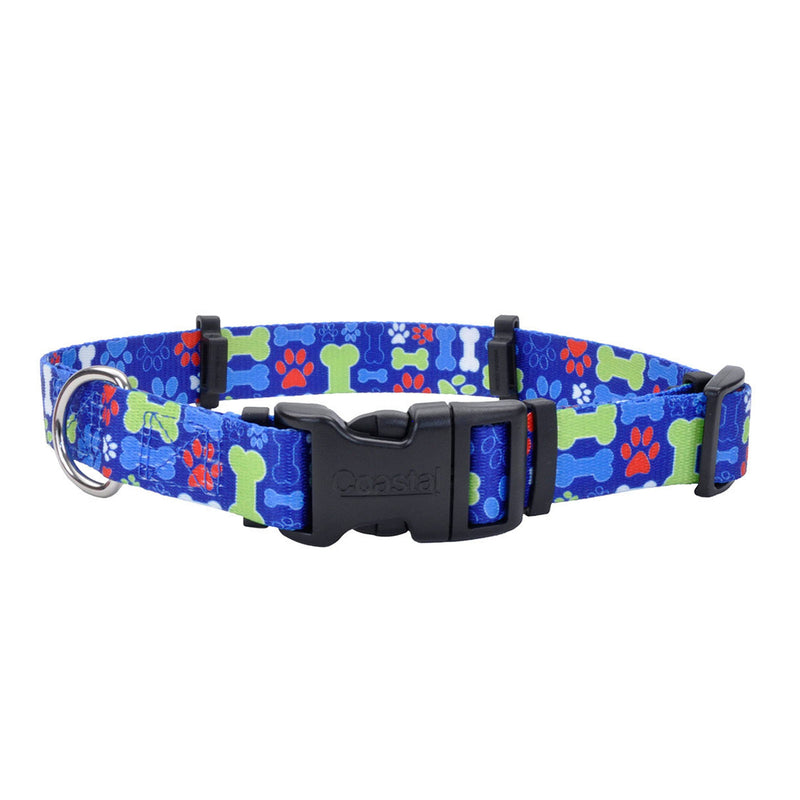 Coastal - Secureaway Flea Collar Protectors 1" x 20" Medium Multi Bones - PawsPlanet Australia