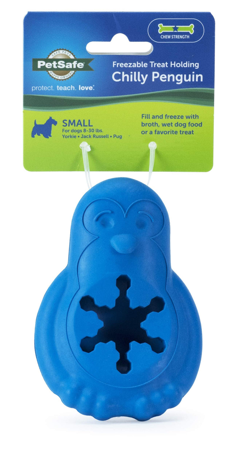 PetSafe Chilly Penguin - Freezable Dog Toy for Small Dogs - Fill and Freeze - Frozen Dog Toy to Fill With Treats - French Vanilla Scented - Interactive Pet Puzzle for Boredom/Separation Anxiety, Small - PawsPlanet Australia