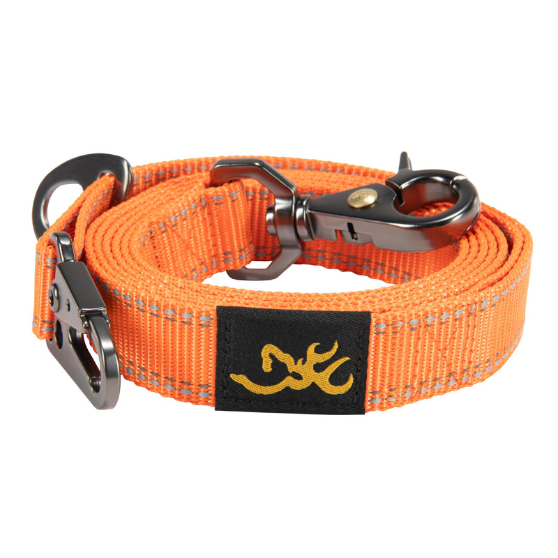 Browning Classic Dog Leash, Safety Orange, 6ft x 1in - PawsPlanet Australia