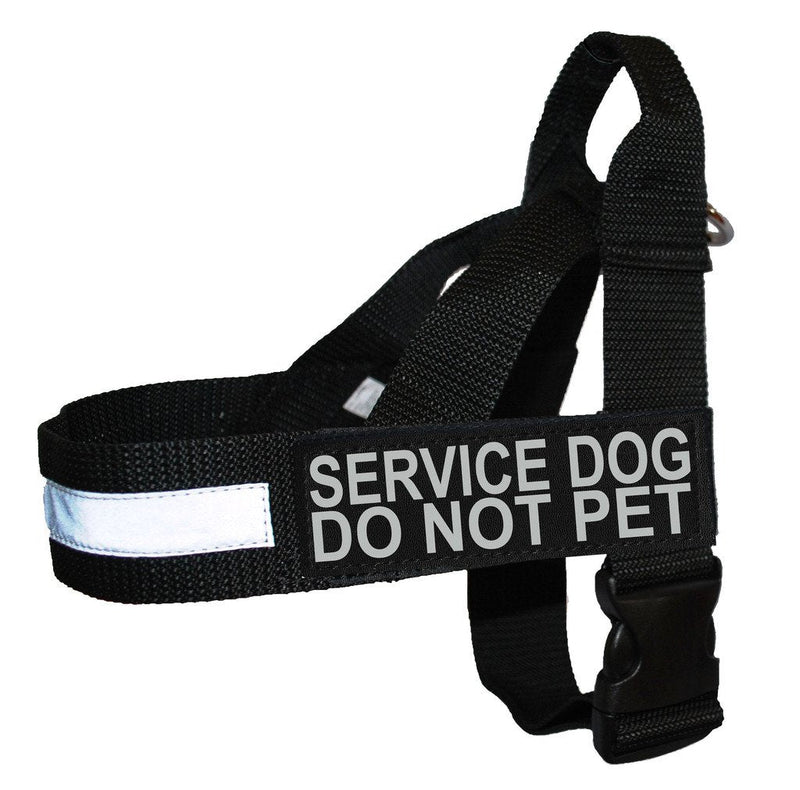 Doggie Stylz Service Dog DO NOT PET Nylon Harness No Pull IDC Guide Assistance. Comes with 2 Reflective Service Dog DO NOT PET Removable Patches. Please Measure Your Dog Before Ordering Fits Girth 26-33" - PawsPlanet Australia