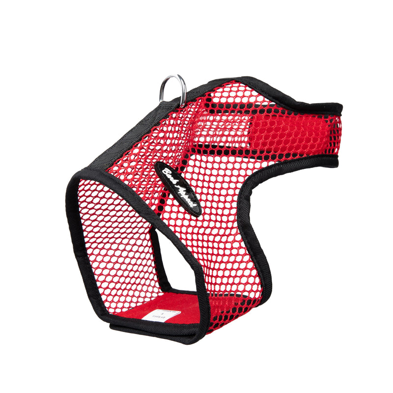 Bark Appeal Red Netted Mesh Wrap N Go Dog Harness for Small-Medium Pets – Soft Netted Mesh Vest Harness for Dogs, Puppies, Kittens & Cats – Easy Buckle-Free Design for a Comfortable Fit – Small - PawsPlanet Australia