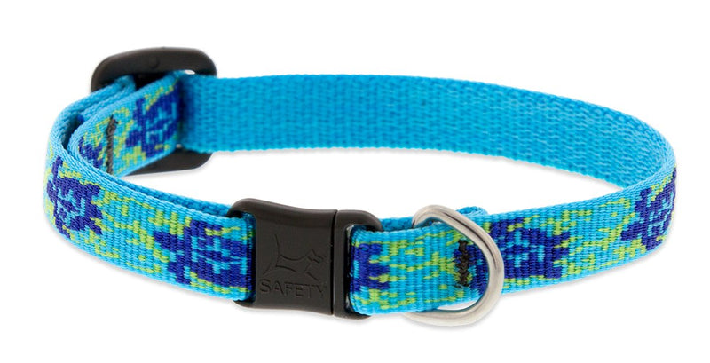 LupinePet Originals 1/2" Turtle Reef Cat Safety Collar, 8-12", no Bell - PawsPlanet Australia