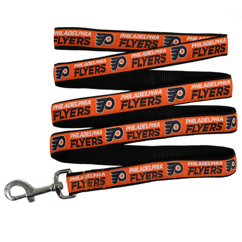 Pets First NHL Philadelphia Flyers Leash for Dogs & Cats, Medium. - Walk Cute & Stylish! The Ultimate Hockey Fan Leash!, Medium (4 ft Long x 0.62 in Width) (FLY-3031-MD) Medium (4 Ft Long x 0.62 In Width) - PawsPlanet Australia