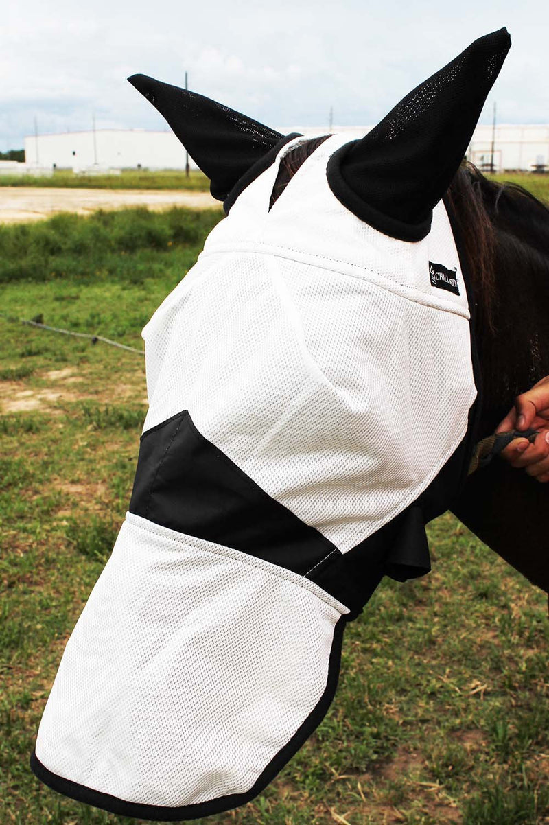 CHALLENGER Equine Horse Light Weight Fly Mask Summer Spring Airflow Mesh 73201N - PawsPlanet Australia