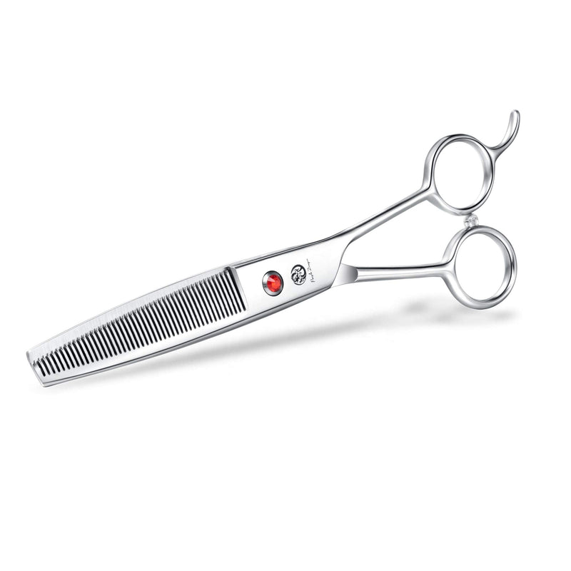 Purple Dragon 6.5" 46 Tooth Professional Pet Grooming Scissors - Dog Thinning/Blending Shears - Animal Hair Trimmer for Pet Groomer or Family DIY Set 11 - PawsPlanet Australia