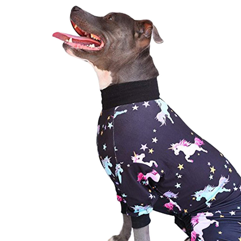 Tooth & Honey Pit Bull Unicorn Dog Pajamas - Lightweight, Full Coverage Pullover Pjs - Updated FIT Unicorn Dog Pajama X-Large - PawsPlanet Australia