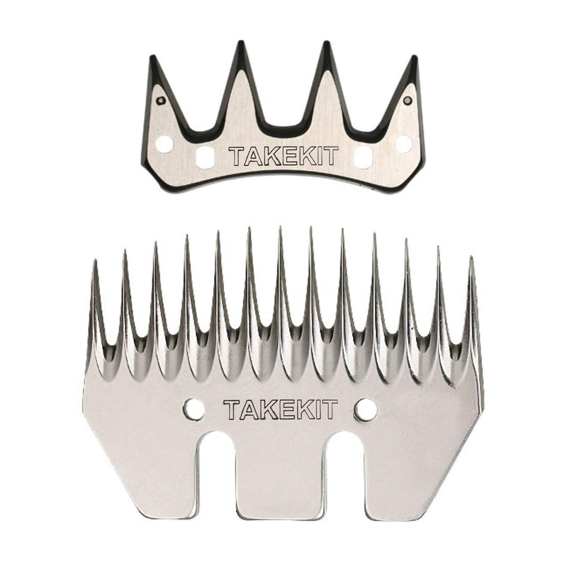 Sheep Shears Wool Clippers Universal Replacement Blades, Shearing Comb and Cutter Blade Set, Stainless Steel Straight 13-Teeth - PawsPlanet Australia