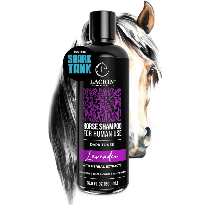 Lavender Horse Shampoo for Human Use for Dark Tones – As Seen on Shark Tank – Gentle, Hydrating, Paraben-Free Sensitive Scalp Shampoo for Hair Growth & Strengthening, 16.9 Fl Oz, 1-Pack 16.9 Fl Oz (Pack of 1)