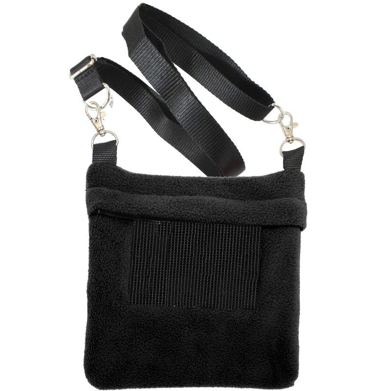 Exotic Nutrition Economy Carry Bonding Pouch (Black) - for Sugar Gliders, Squirrels, Marmosets, Hamsters, Rodents, Rats, Reptiles, & Other Small Pets Black - PawsPlanet Australia