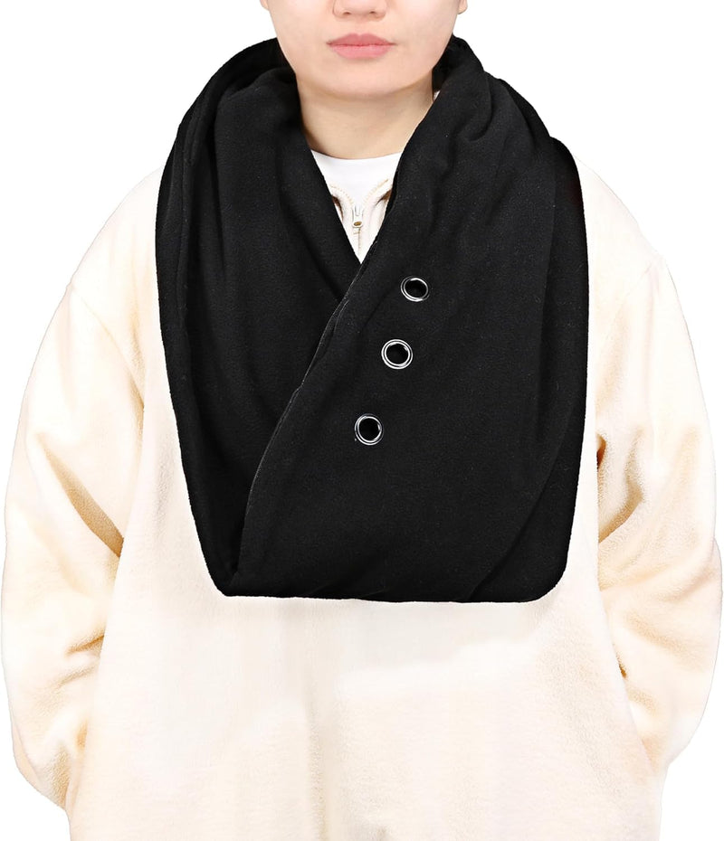 Pet Bonding Scarf - Carry Bonding Pouch - for Chinchillas, Hedgehogs, Rats, Sugar Gliders, Guinea Pigs, Rabbits, Hamsters, Gerbils, Squirrels, Ferrets, Kittens, Parrots, Birds, Reptiles (Black) Black