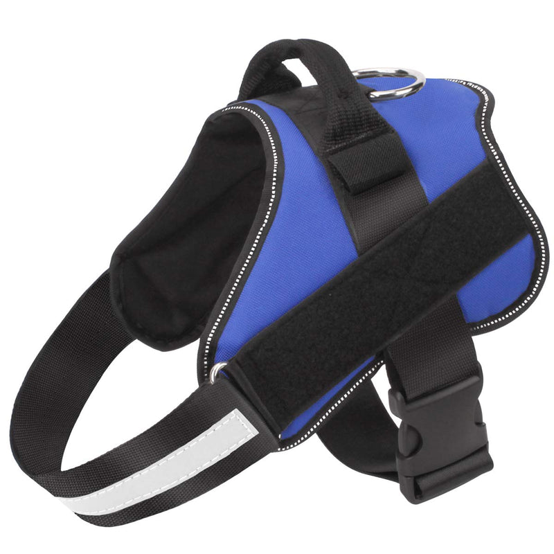Bolux Dog Harness, No-Pull Reflective Dog Vest, Breathable Adjustable Pet Harness with Handle for Outdoor Walking - No More Pulling, Tugging or Choking (Blue, S) Small (Pack of 1) Blue - PawsPlanet Australia