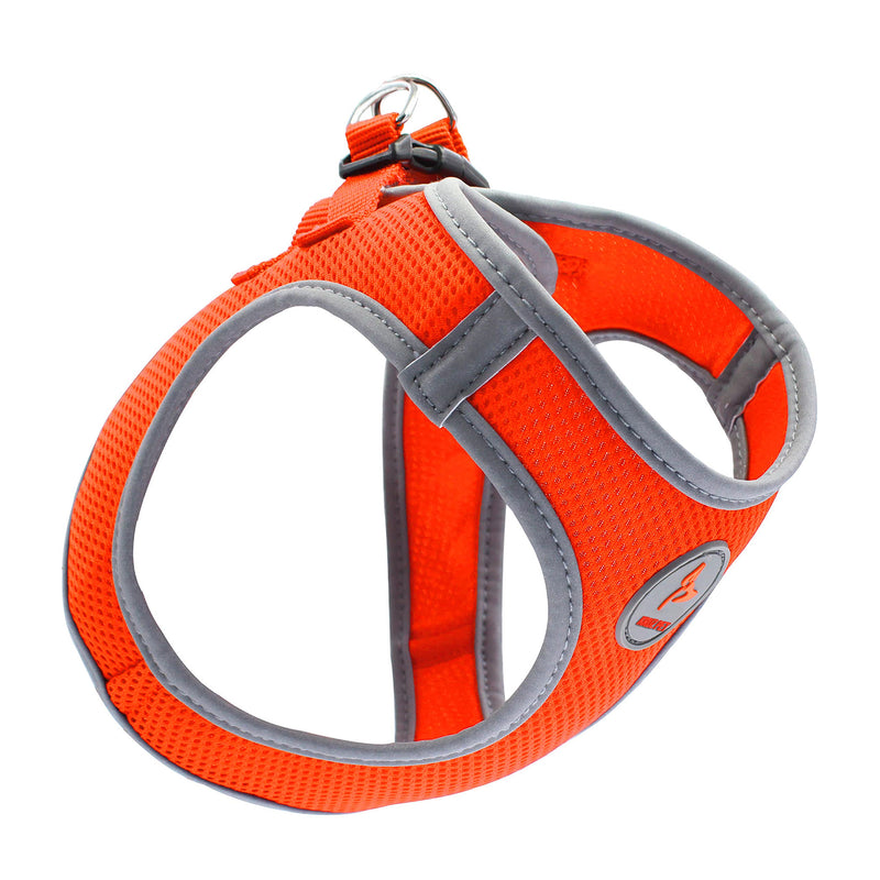 Kruz PET KZA306 Reflective Mesh Dog Harness, No Pull, Quick Fit, Comfortable, Adjustable Pet Vest Harnesses for Walking, Training, Small, Medium Dogs Orange - PawsPlanet Australia