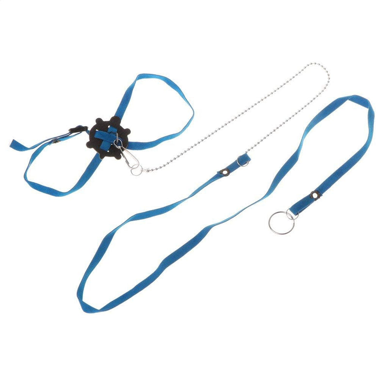 Hypeety Adjustable Small Pet Harness Reptile Leash Turtle Lizard Harness Leashes Multicolor Soft Fashion Pet Traction Belt (Blue) Blue - PawsPlanet Australia