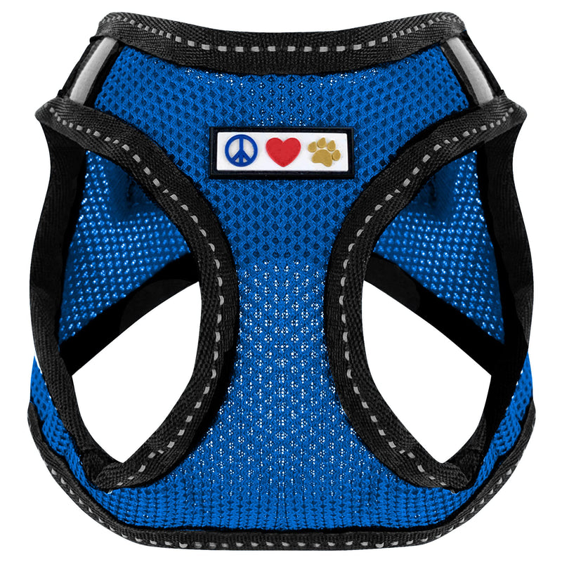 Pawtitas Dog Vest Harness Made with Breathable Air Mesh | All Weather Vest Harness for Small Puppies and Large Cats with Quick-Release Buckle - Small Blue Mesh Dog Harness Small (Pack of 1) - PawsPlanet Australia