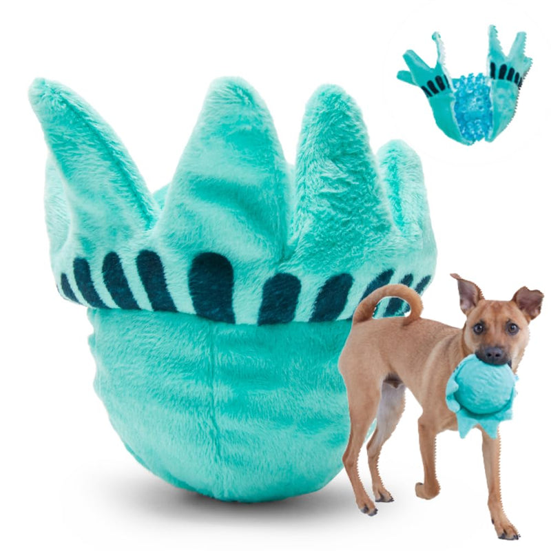 Barkbox Lady Liberty Ball 2-in-1 Dog Toy - Plush Squeaky Toy for Large Dogs | Large Liberty Ball - Large - PawsPlanet Australia