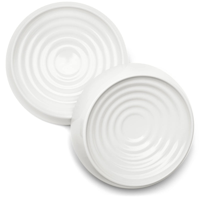 CatGuru Cat Bowls, Whisker Stress Free Food Bowl, Reliefs Fatigue, Wide Non Slip Shallow Dish, Feeding & Watering Supplies (Set of 2, Marshmallow) 2 Count (Pack of 2) - PawsPlanet Australia