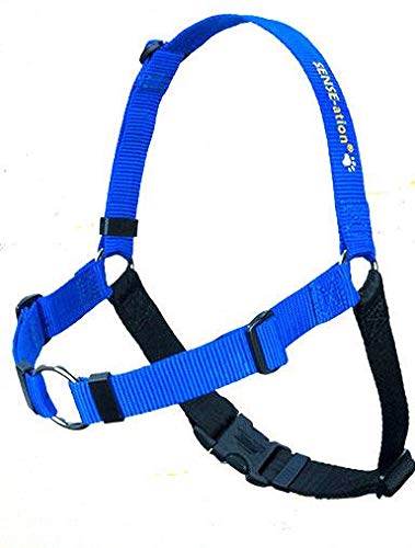 The Original Sense-ation No-Pull Dog Training Harness (Blue, Medium-Large Narrow) - PawsPlanet Australia