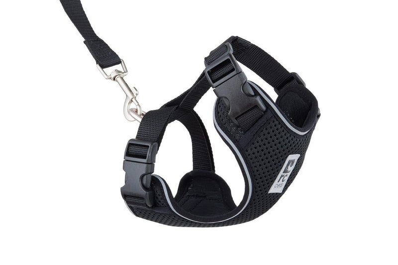 RC Pets Adventure Kitty Harness Includes Adjustable, Airmesh Fabric, 6' Leash and D-Ring Cat Walking Harness | Black, Medium - PawsPlanet Australia
