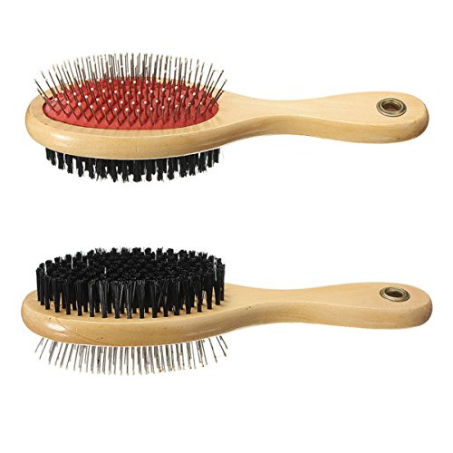 Combo Pin & Bristle Grooming Brush for Dogs and Pets with Durable Handle - PawsPlanet Australia
