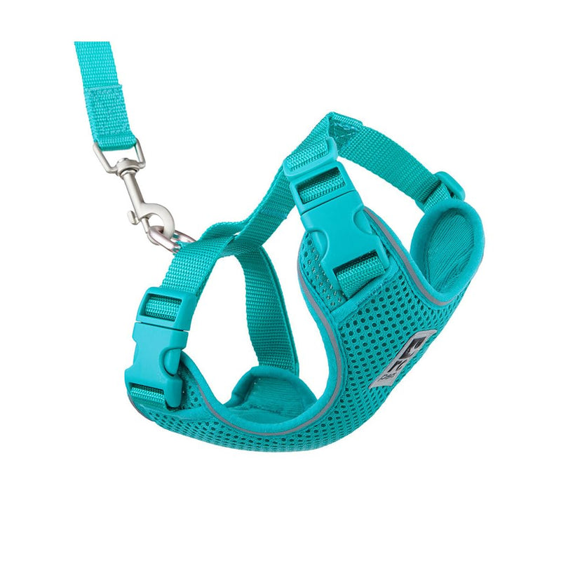 RC Pets Adventure Kitty Harness Includes Adjustable, Airmesh Fabric, 6' Leash and D-Ring Cat Walking Harness | Teal, Small - PawsPlanet Australia