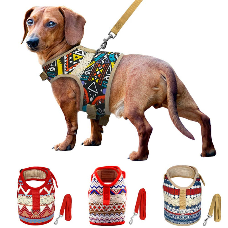 World Collection Dog Harness for Small Breeds (Large, Pueblo) L 6-12 lb, Chest 13-16” - PawsPlanet Australia