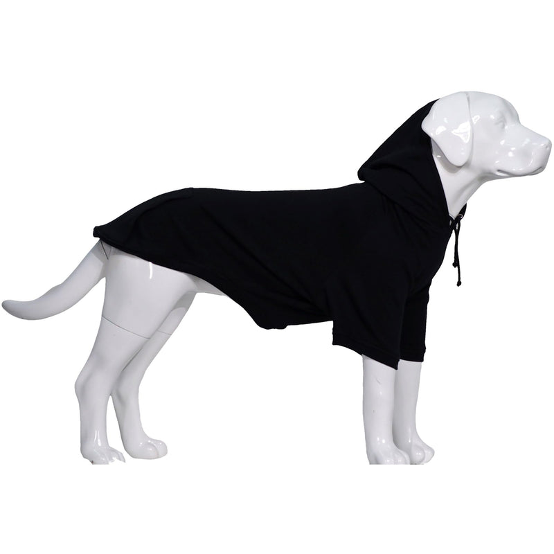Lovelonglong Blank Basic Hoodie Sweatshirt for Dogs 100% Cotton Fits Small Medium Dachshund Large Dog Black 3XL 3XL (-60lbs) - PawsPlanet Australia