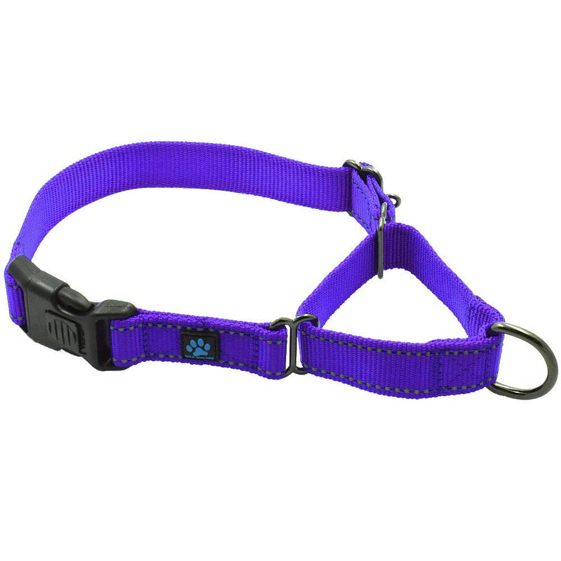 Max and Neo Nylon Martingale Collar - We Donate to a Dog Rescue for Every Collar Sold (Large, Purple) Large