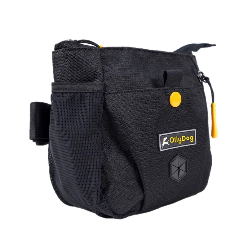 OllyDog Backcountry Day Bag, Fanny Pack, Dog Treat Pouch, Hands-Free for Training, Hip Pack with Built-in Poop Bag Dispenser, Removable Waist Belt Clip (Raven) Raven - PawsPlanet Australia