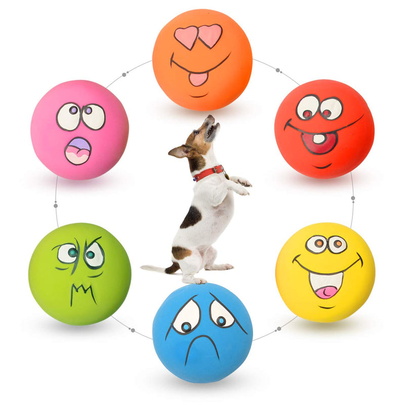 Latex Dog Squeaky Toys Rubber Soft Dog Toys Chewing Squeaky Toy Fetch Play Balls Toy for Puppy Small Pets Dog 6pcs for Mini, Small Breeds, 2.28"*2.28"*1.30" 2.28" *1.30" Burger Shape - PawsPlanet Australia