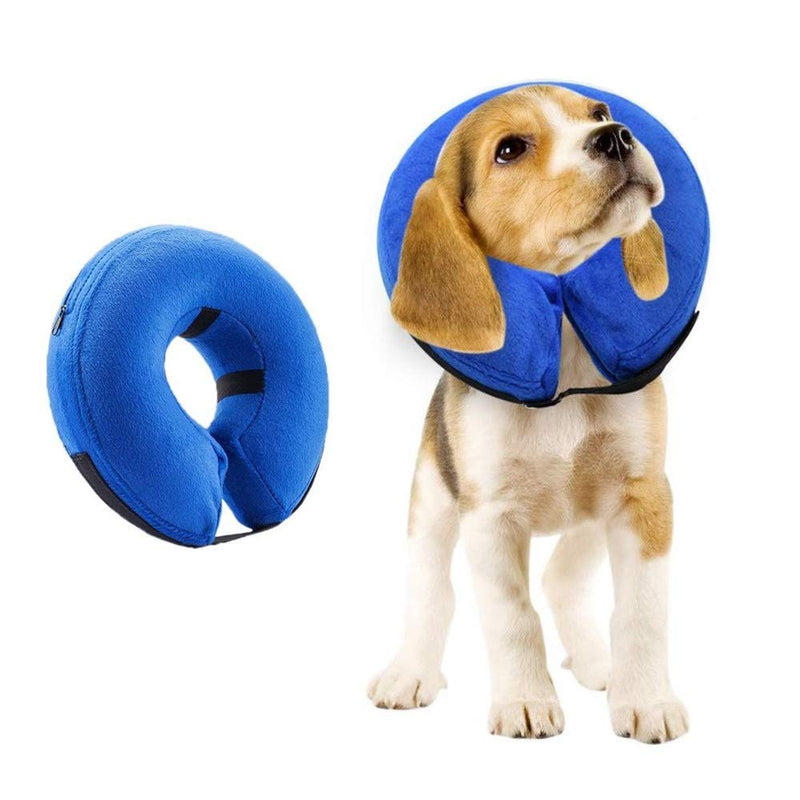 VST Comfortable Inflatable Cone Collar for Dogs,Adjustable Soft Pet Recovery Collar Prevent Pets from Touching Biting Scratching at Injuries Wounds Medium - PawsPlanet Australia