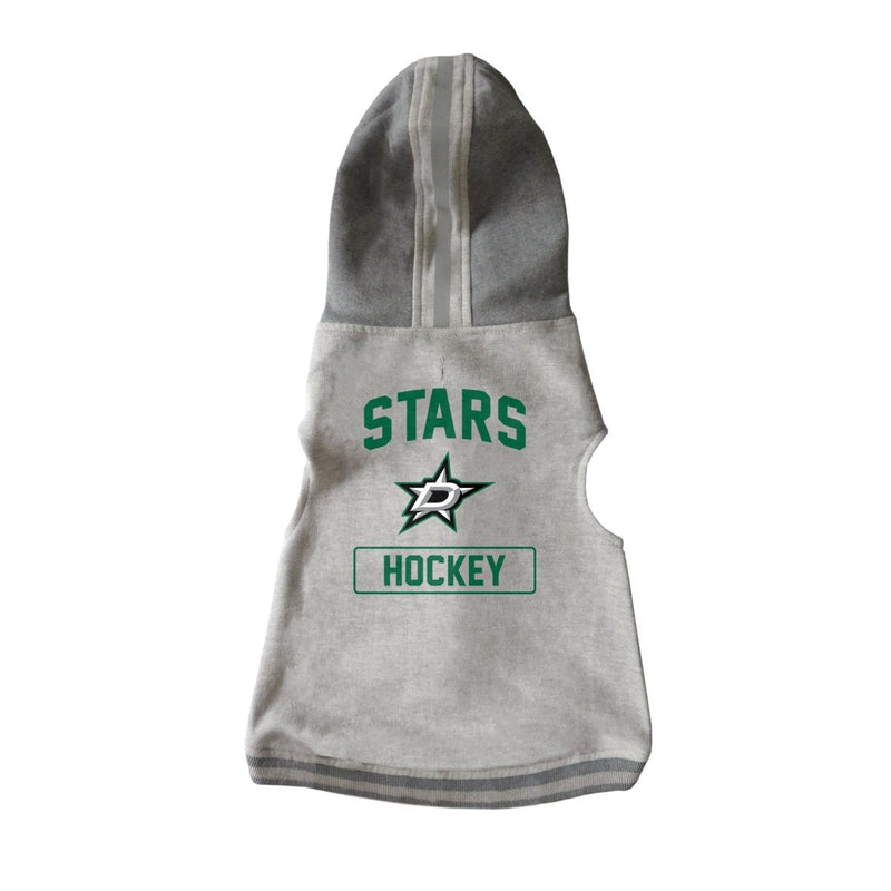 Littlearth NHL Unisex NHL Pet Hooded Crewneck with Team Logo and Name Dallas Stars XS (Neck: 12", Girth: 10"-14", Back: 12") Team Color - PawsPlanet Australia