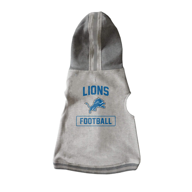 Littlearth NFL Unisex-Adult NFL Pet Hooded Crewneck with Team Logo and Name Detroit Lions TC Team Color - PawsPlanet Australia