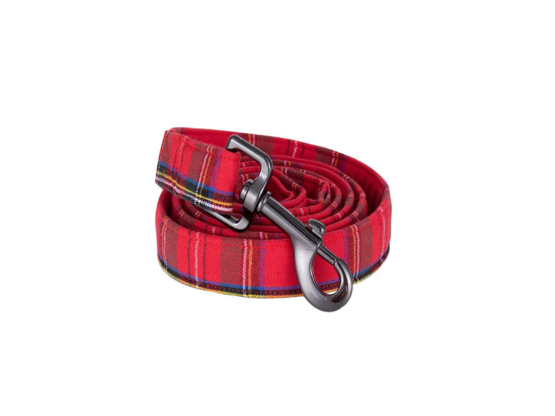 Unique style paws Christmas Handmade Durable Dog Leash with Soft and Comfy Handle for Dogs and Cats 3 Size and 6 Pattern Medium RedPlaid - PawsPlanet Australia
