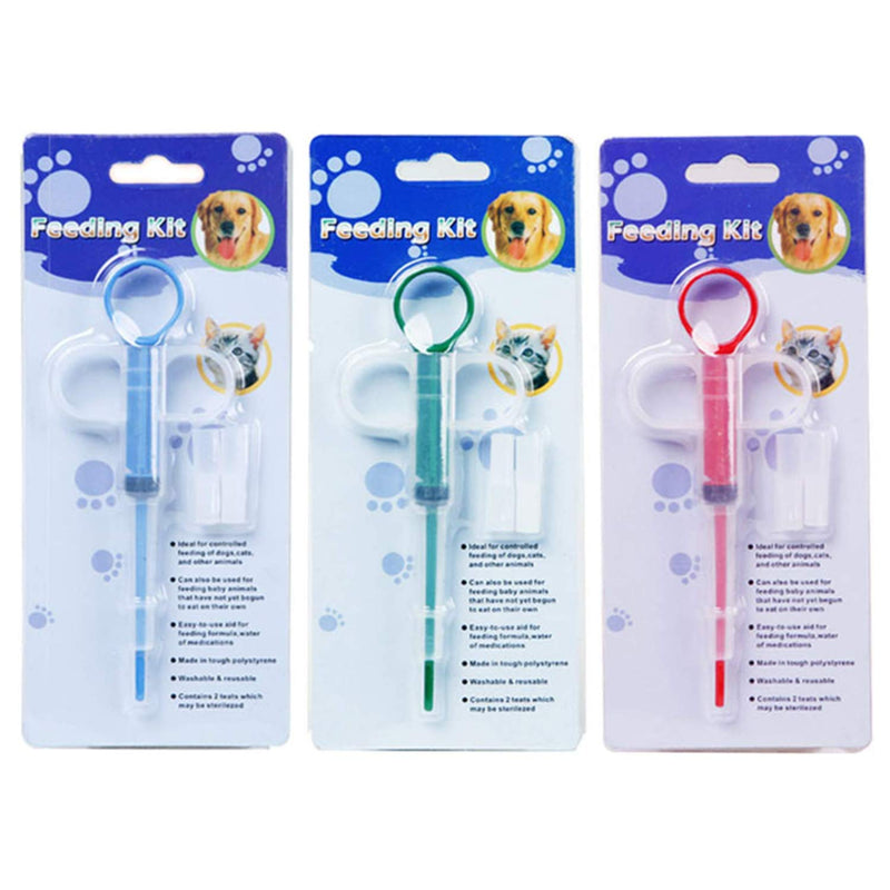 AYECEHI Pet Pill Syringe [3 Pack] Dog Pill Shooter Cat Tablet Soft Tip Pet Medical Feeding Dispenser Tool for Small Animal