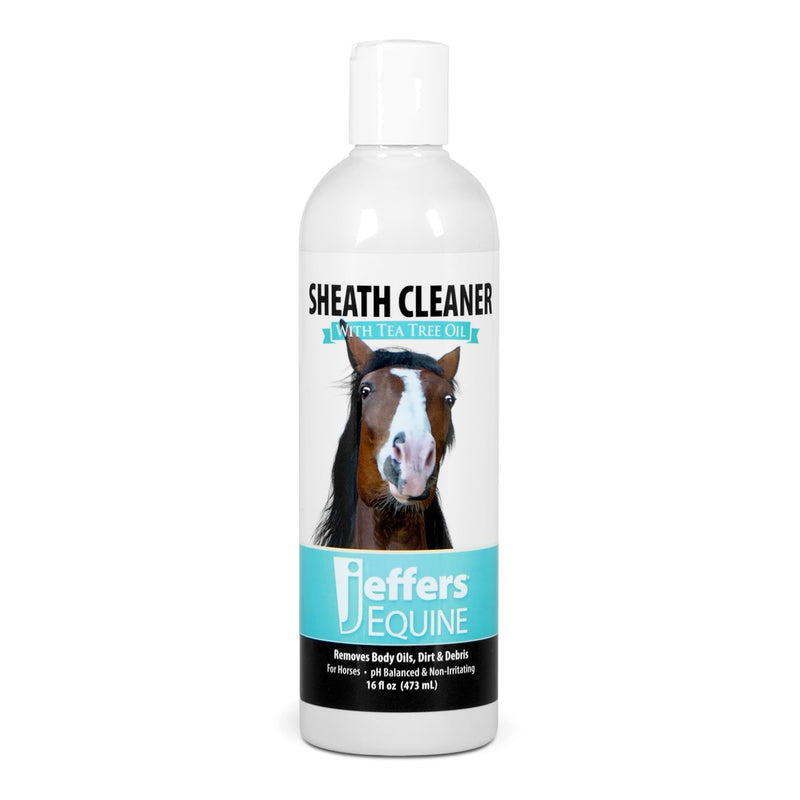 Jeffers Equine Sheath Cleaner for Horses – Gentle pH Balanced Wash with Tea Tree Oil & Aloe – Removes Dirt & Debris – Grooming & Hygiene Supplies for Geldings, Stallions & Mares – 16 oz - PawsPlanet Australia
