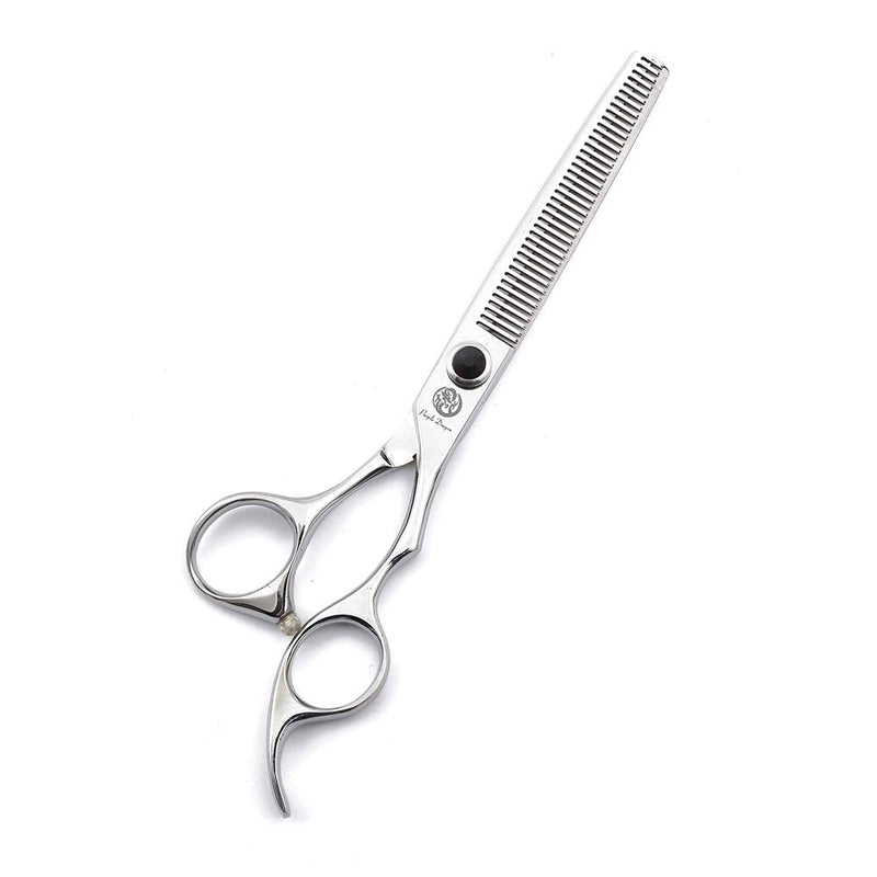 Purple Dragon Professional Pet Grooming Scissors - Dog Chunker Shears - Adult Animal Thinning/Blending Hair Trimmer for Pet Groomer or Family DIY (Silver) Silver - PawsPlanet Australia