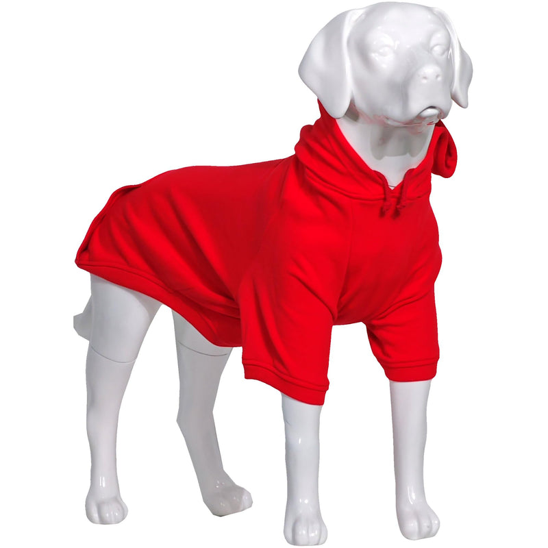 Lovelonglong Blank Basic Hoodie Sweatshirt for Dogs 100% Cotton Fits Small Medium Dachshund Large Dog Red 4XL 4XL (-80lbs) - PawsPlanet Australia
