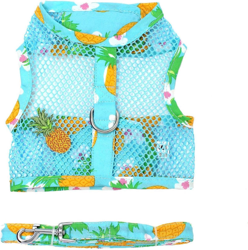 Cool Mesh Dog Harness - Dog Vest for Pets, Simple Step in and Go Design, Harness for Dogs with Leash, Pineapple Luau, Small by Doggie Design - PawsPlanet Australia