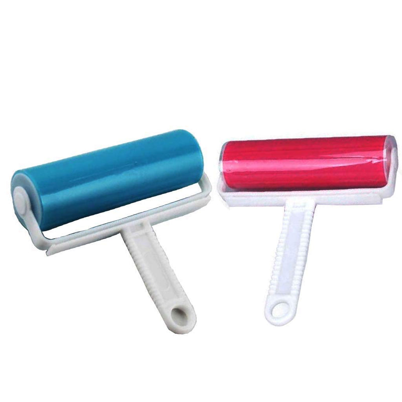 Resuable Washable Lint Roller Sticky for Pet Hair Cat Dog Remover Tool Pet Shedding Brush Cleans your Clothing Sofa (Pink, Blue)2 Pack - PawsPlanet Australia
