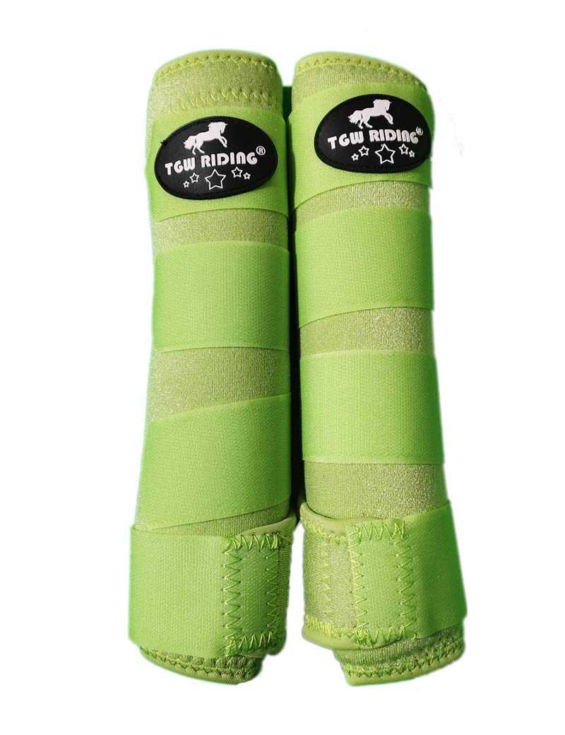 TGW RIDING Horse Sports Medicine Boots Horse Sport Boots Horse Leg Wraps One Pair Mint Green Medium - PawsPlanet Australia