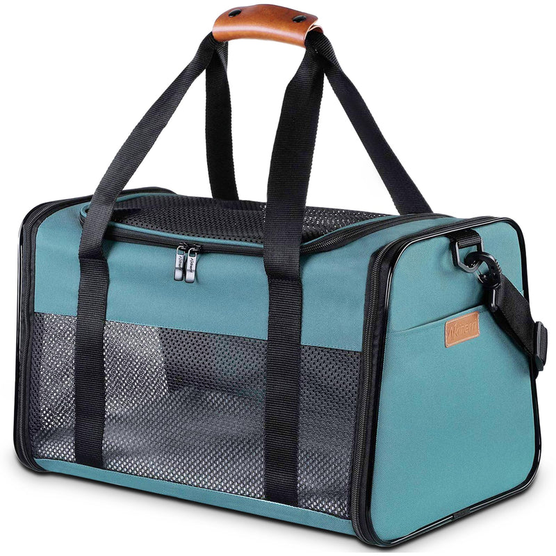 Cat Carrier - Portable Foldable Dog Pet Carrier, Soft-Sided Pet Bag up to 15 Lbs, Airline Approved Travel Puppy Carrier 17.5"L x 11.0"W x 11.0"H Blue - PawsPlanet Australia