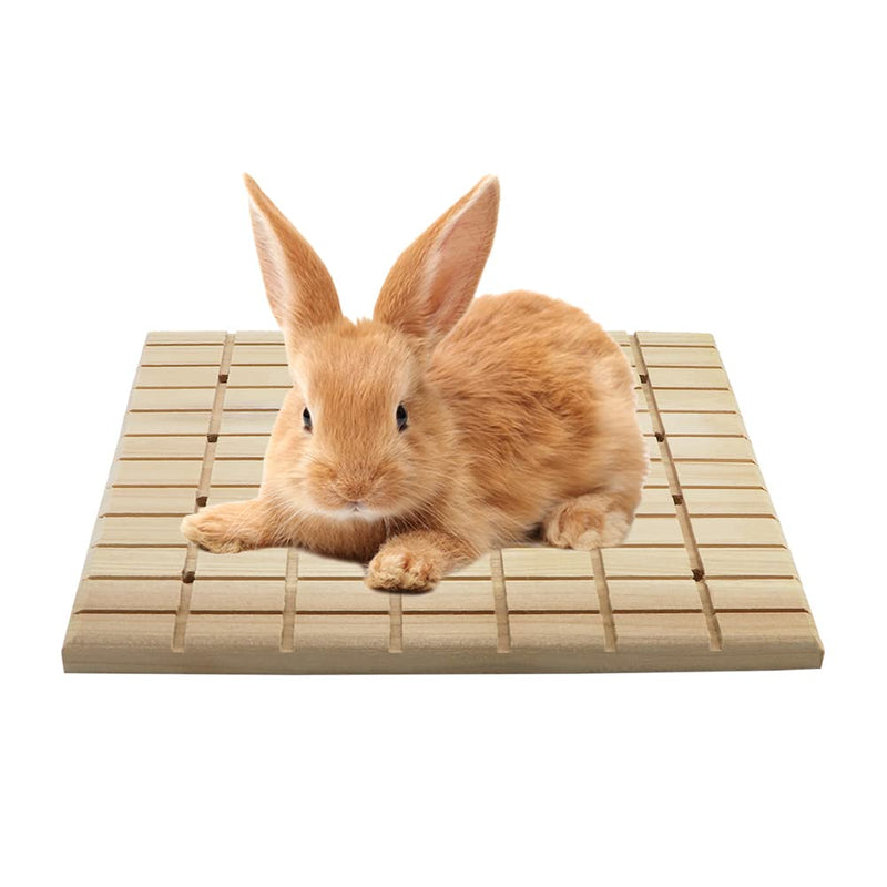 Litewoo Rabbit Scratch Board Claws and Teeth Care Wooden Chew Toys Bunny Chinchilla Guinea Pig Rabbit Antiskid Edible Natural Wood Pad A 10.63x7.87 inch - PawsPlanet Australia