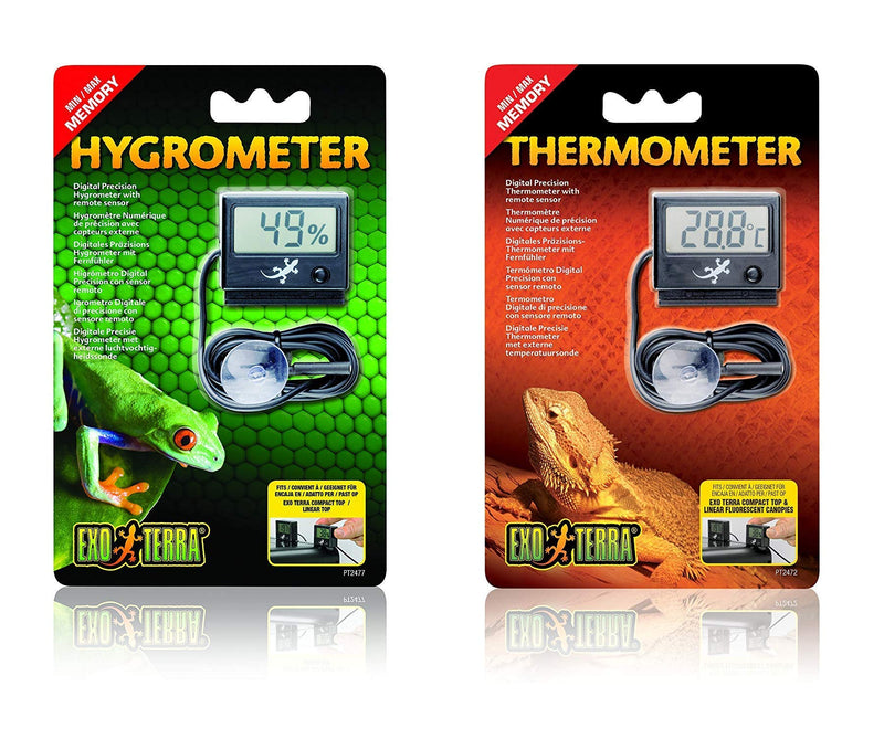 Exo Terra LED Thermometer and Hygrometer Bundle for Reptile Terrariums - PawsPlanet Australia