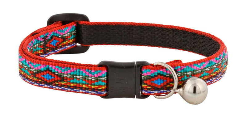 Breakaway Cat Collar with Bell by Lupine 1/2" Wide El Paso Design adjusts 8-12" - PawsPlanet Australia